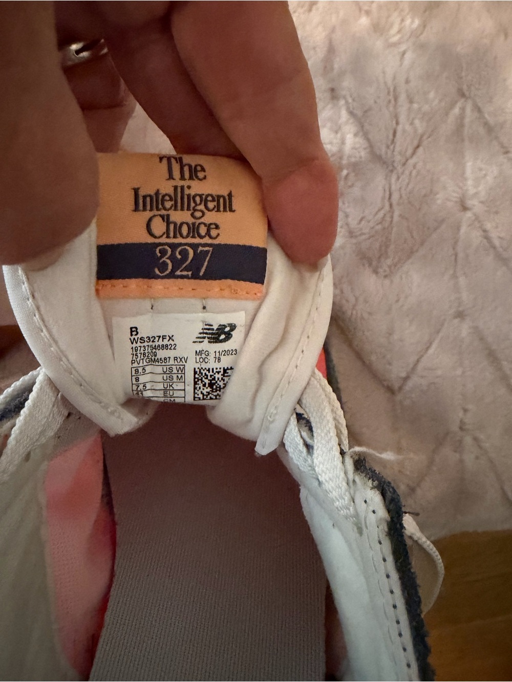 New Balance Navy and Orange Retro Style Sneakers - Picture 5 of 5